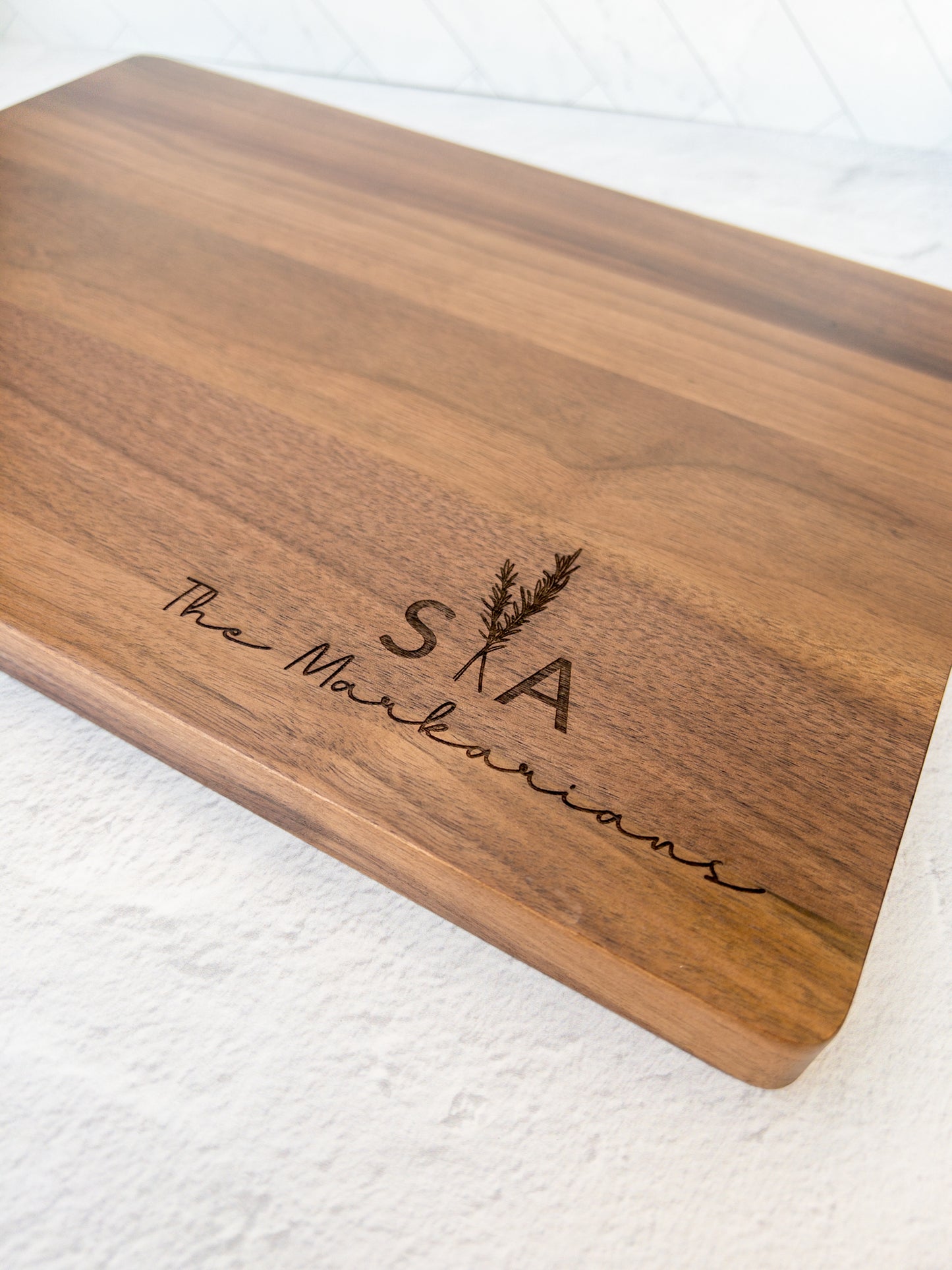 Personalized Walnut Cutting Board