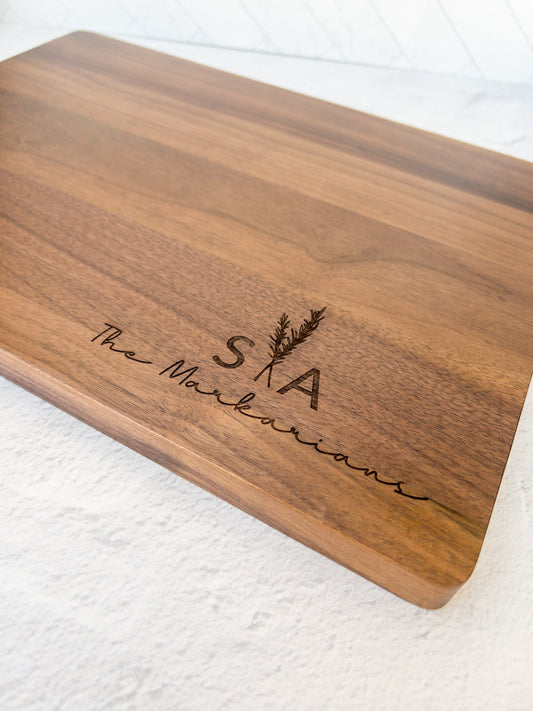 Personalized Walnut Cutting Board