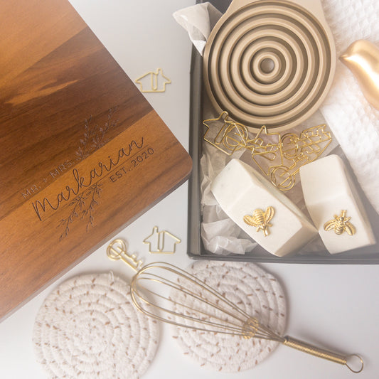 Personalized Walnut Cutting Board Gift Box
