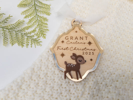 Baby Deer First Christmas Ornament
