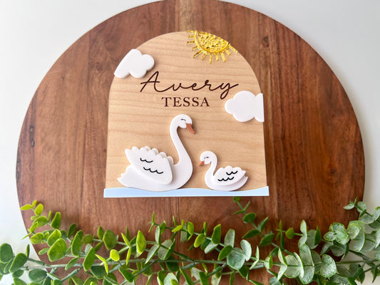 Swan Baby Name Sign