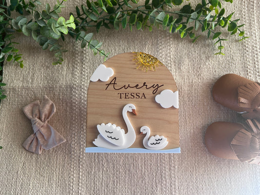 Swan Baby Name Sign